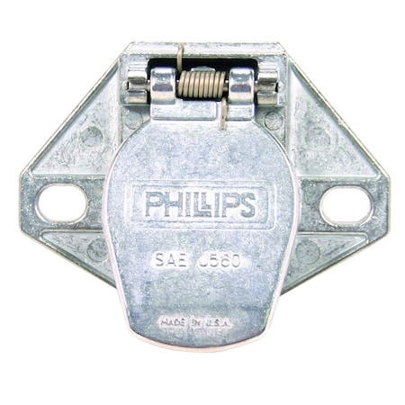 Phillips Socket, 7-Way, 2-Hole, Wire Insertion, Solid Pin 15-721